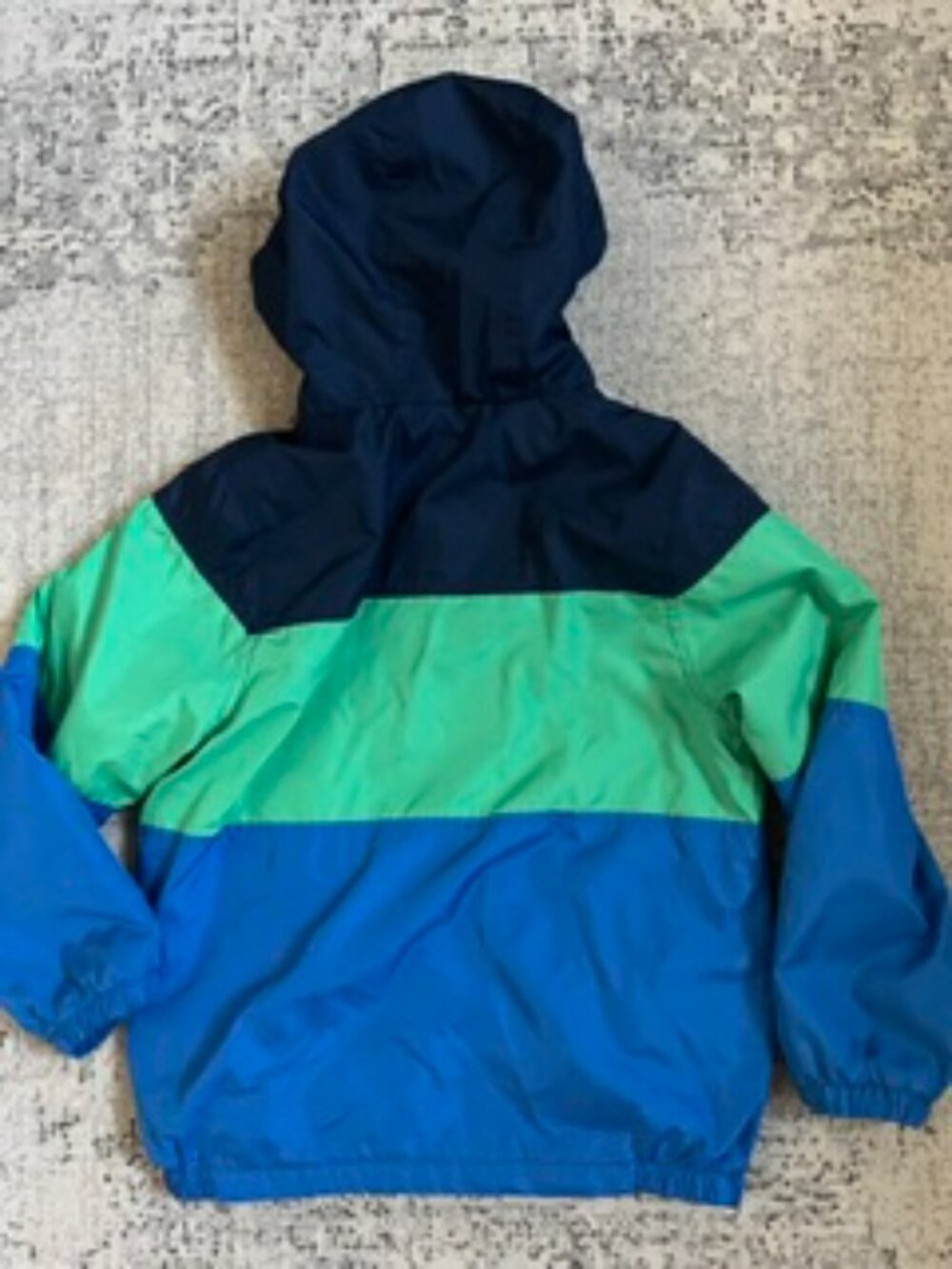 🧡3/15 Carter's Jacket Colorblock Navy Green Blue Boys L/7 - Picture 7 of 7